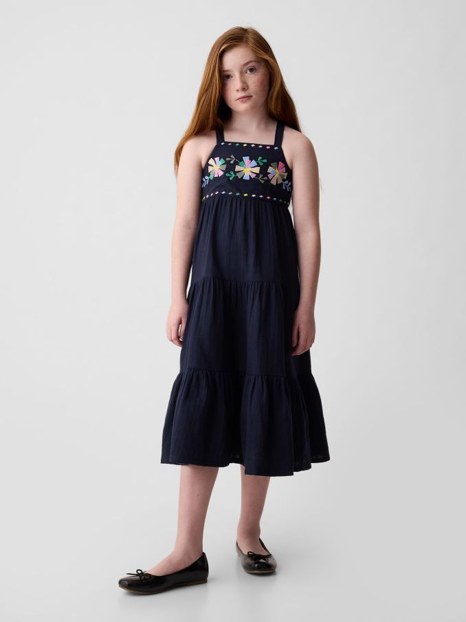 Blue Print Midi Dress (4-13yrs) (K98614) | £17