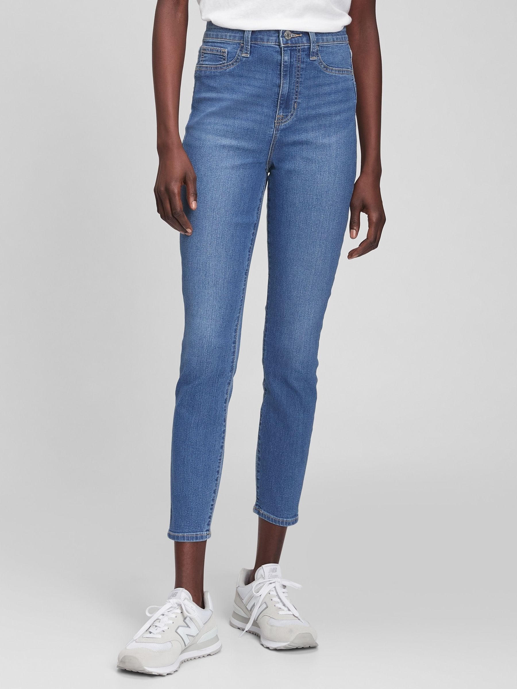 Blue High Waisted Super Stretch Skinny Jeggings (L00914) | £40