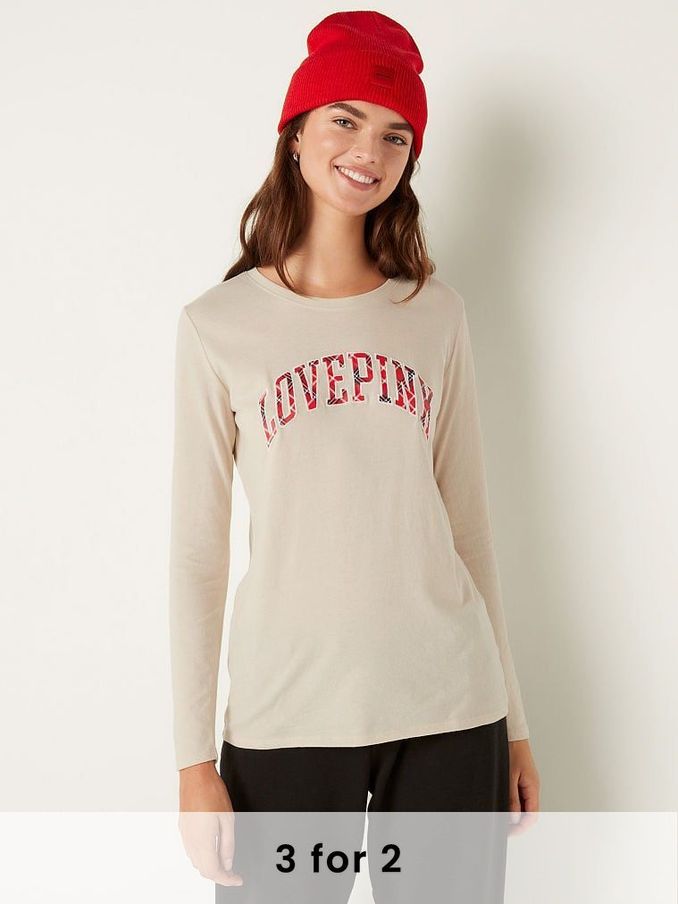 Vanilla Bean Everyday Long Sleeve Crew Tee (L40509) | £10