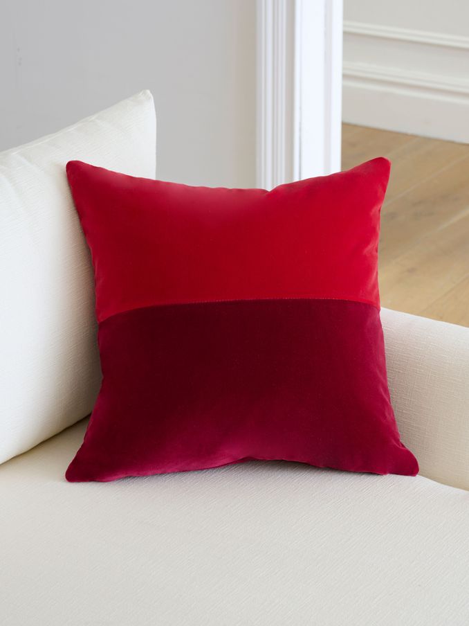 Jasper Conran London Red Velvet Feather Filled Cushion (M0J885) | £34