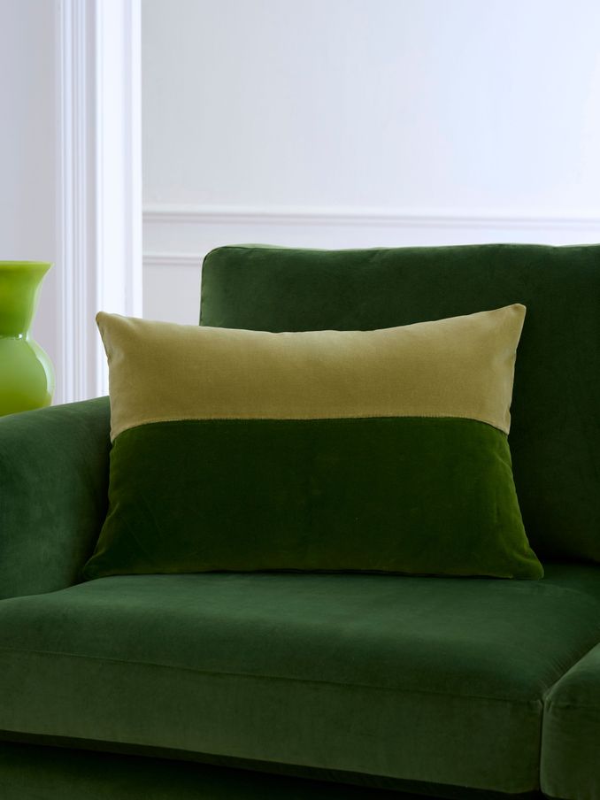 Jasper Conran London Green Velvet Feather Filled Cushion (M0J924) | £34