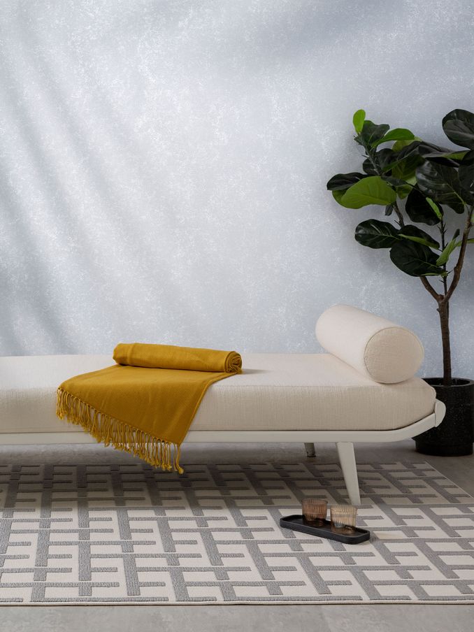 Asiatic Rugs White Indoor/Outdoor Antibes Grid Rug (M22132) | £29 - £139