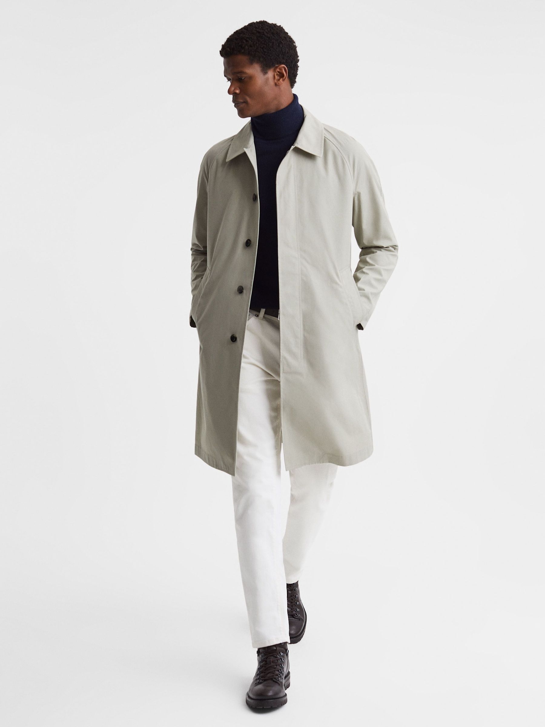 Private White Mid-Length Mac in Stone (M31232) | £279