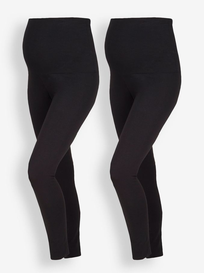 Black Cotton Rich Maternity Leggings 2-Pack (M51963) | £35.50