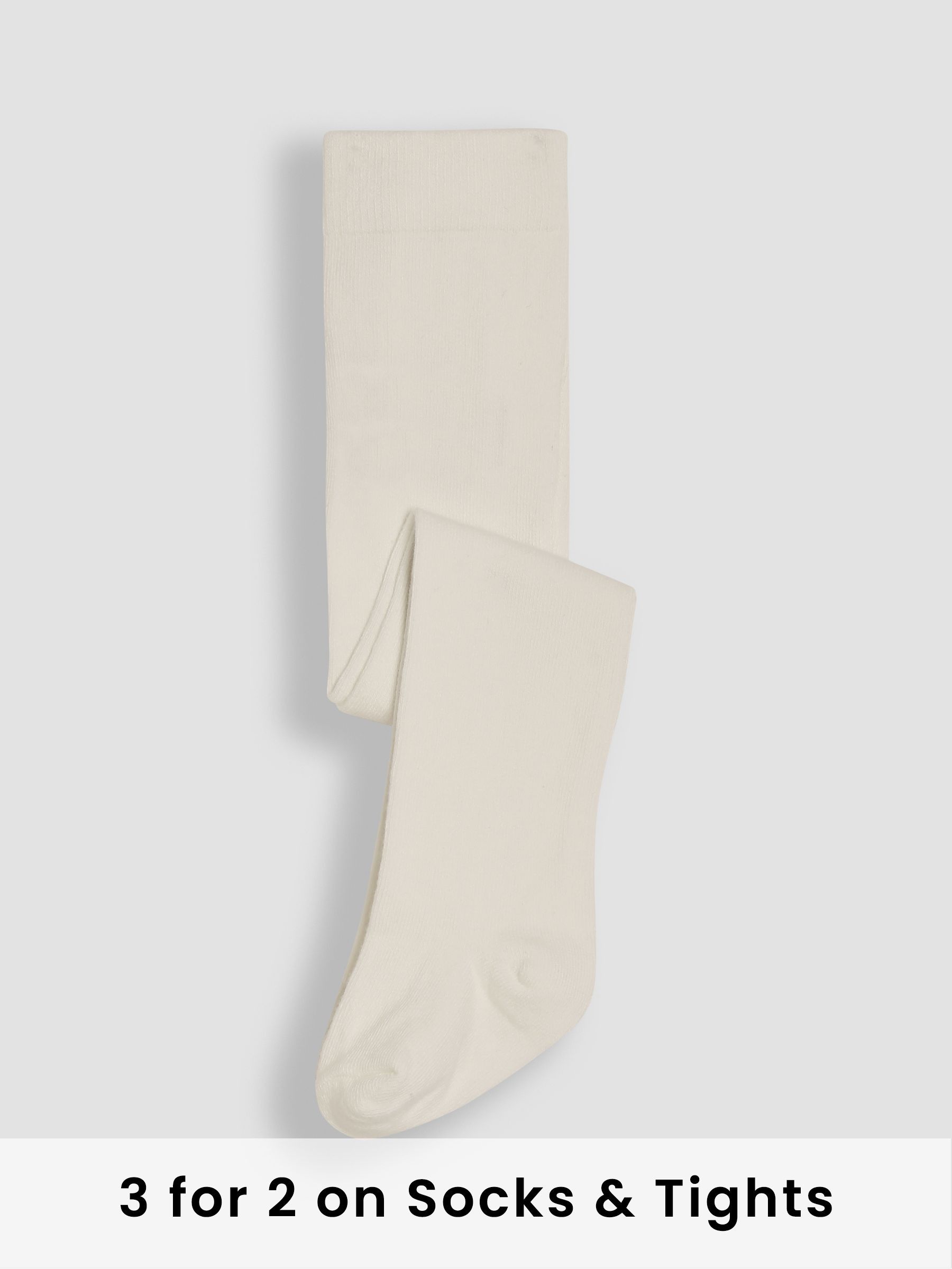 Cream Cotton Rich Plain Tights (M68236) | £9.50