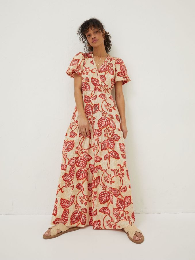 Cream Aubrey Vine Floral Maxi Dress (M85986) | £46