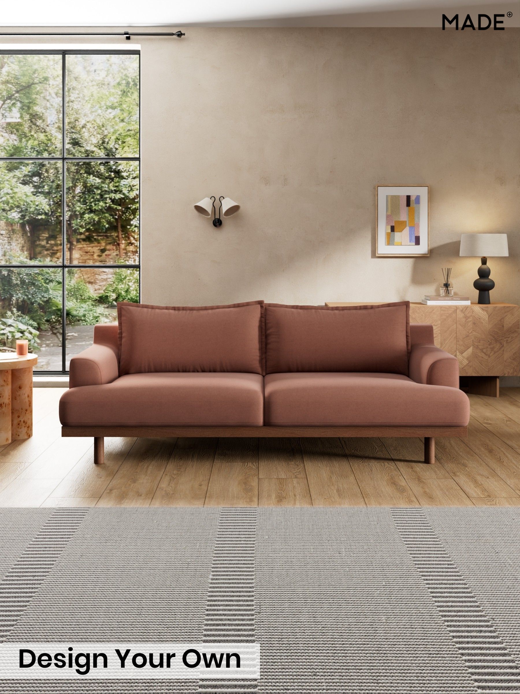 Cotton Velvet Blend/Deep Coral Pink - Turin By Made