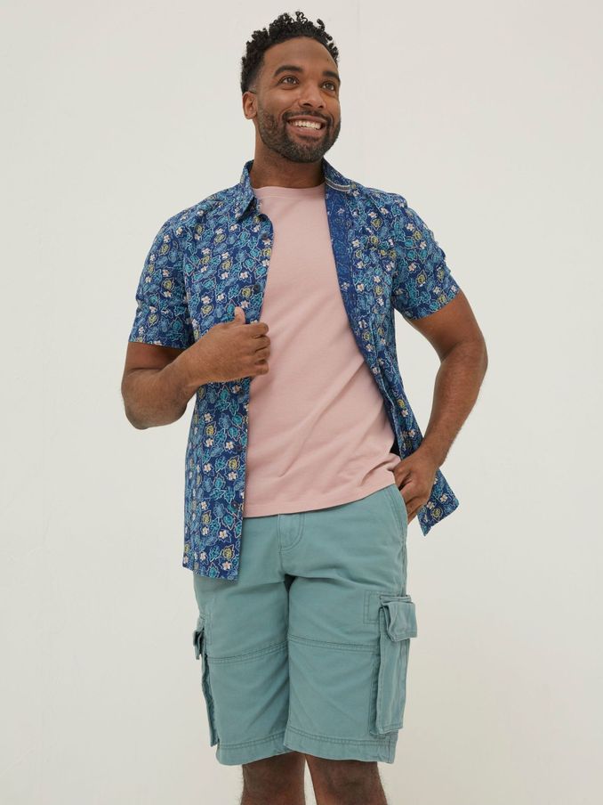 Blue Pineham Print Shirt (M90804) | £20