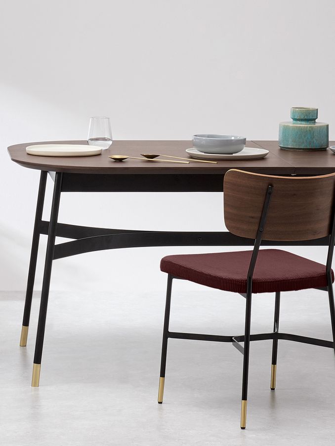 Set of 2 Amalyn Dining Chairs in Ochre Yellow Velvet in Raspberry Pink (M91711) | £349