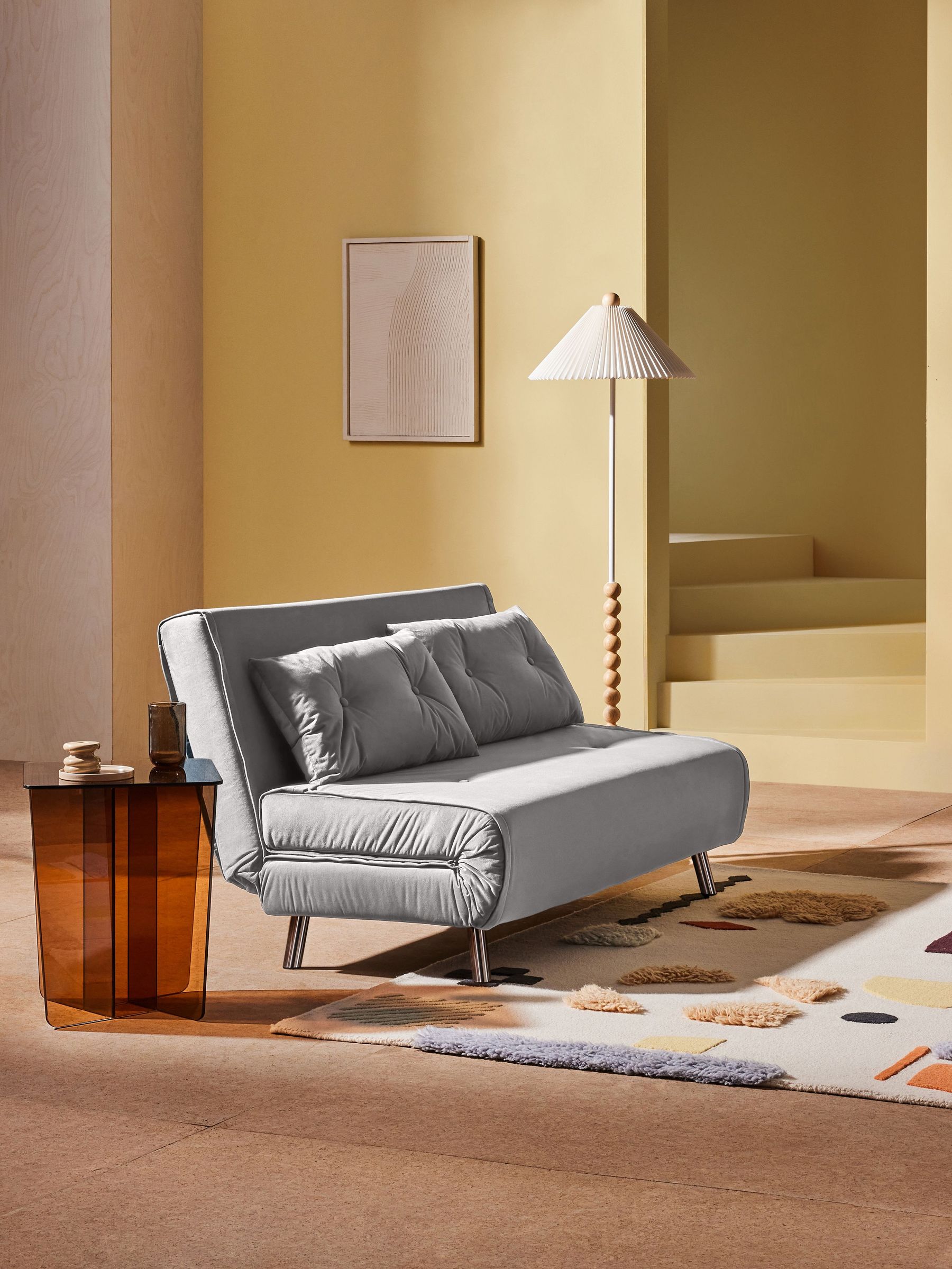 Large Haru 2 Seater Sofa Bed in Marshmallow Grey (N00114) | £550