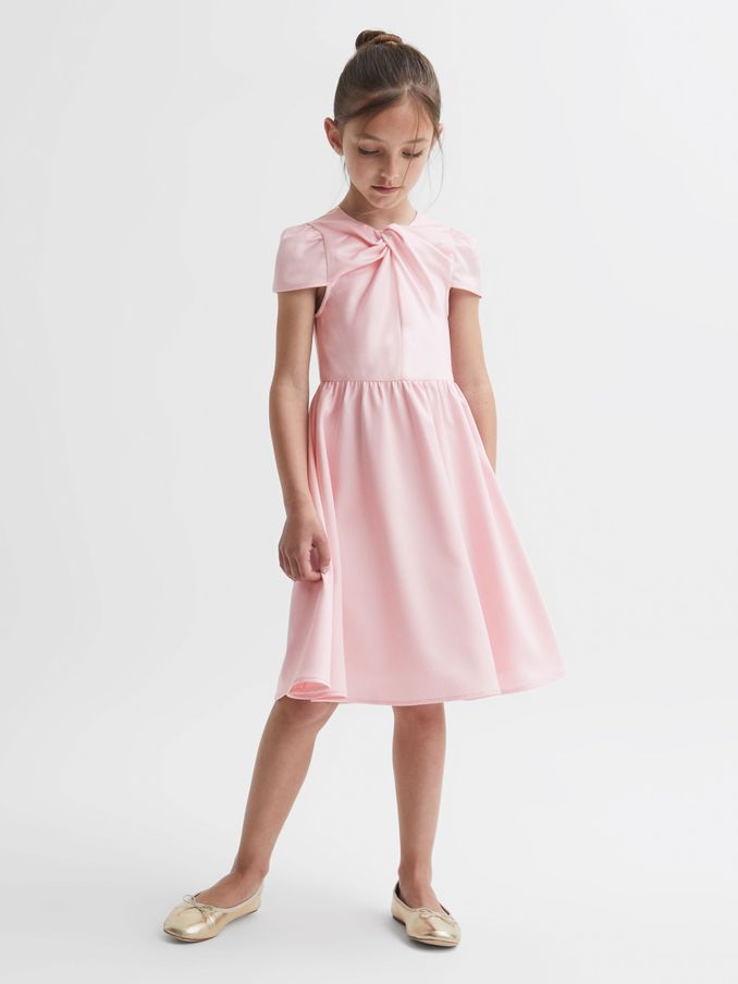 9-14 yrs Knot Detail Dress in Pink (N01998) | £23