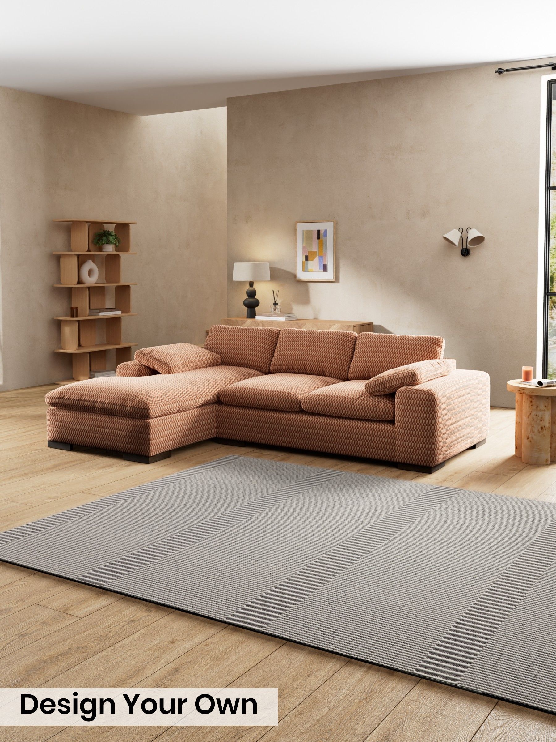 Lanzo Plush Weave/Rust Orange - Melbourne Luxe By Made
