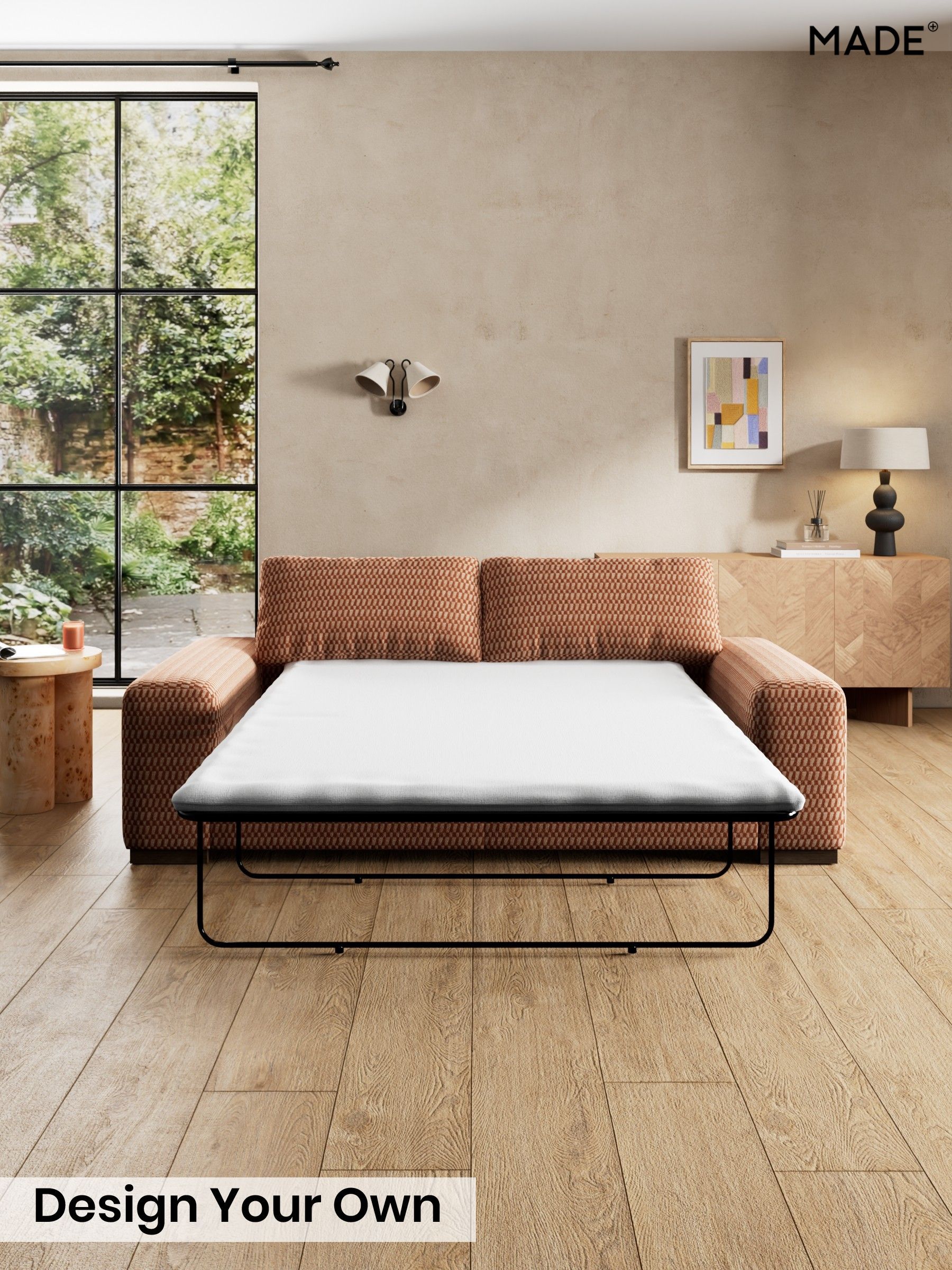 Lanzo Plush Weave/Rust Orange - Melbourne Luxe By Made