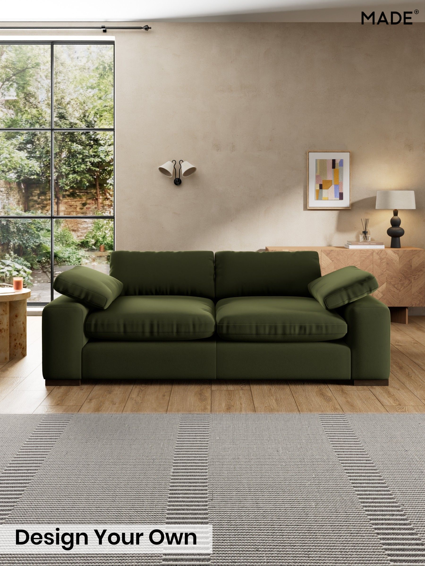 Matt Velvet Easy Clean/Deep Olive Green - Melbourne By Made