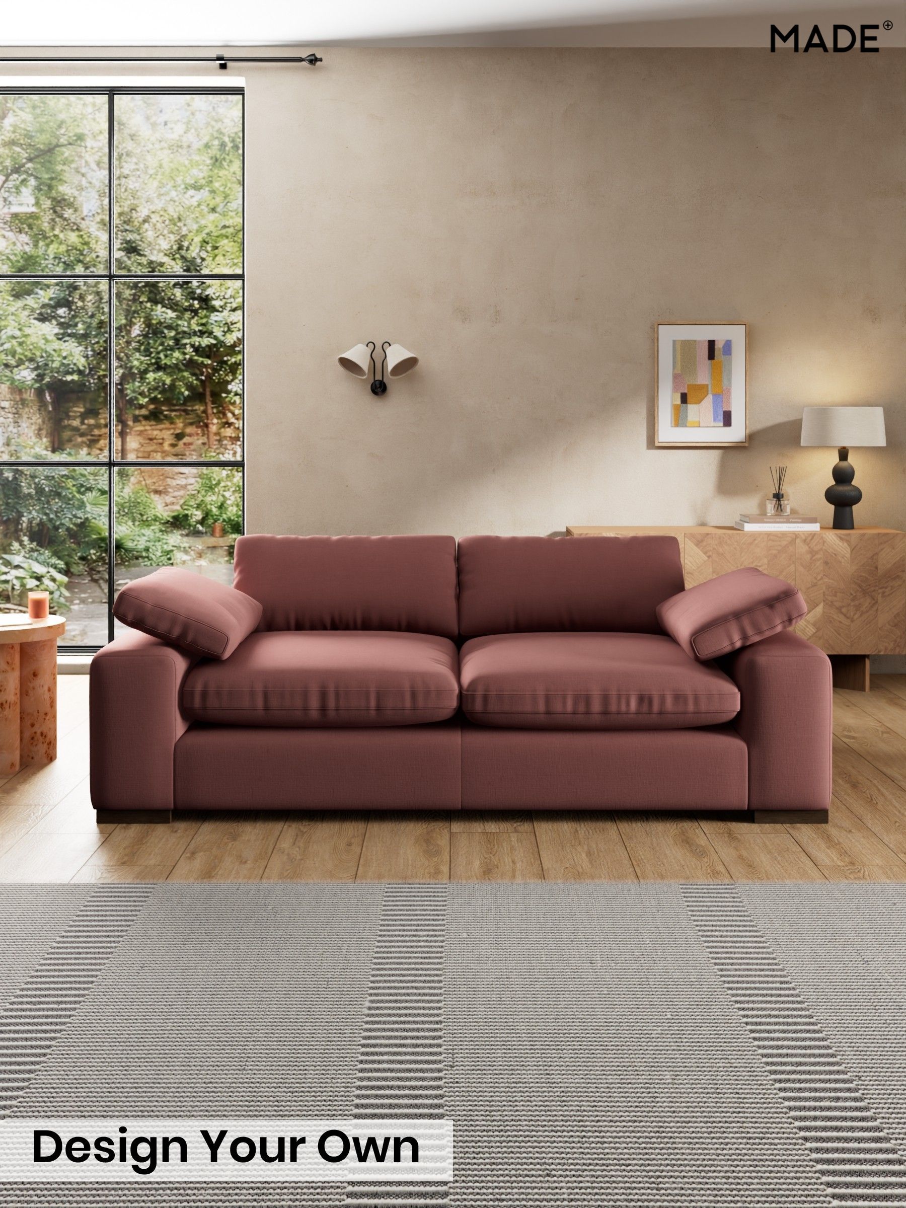 Natural Blend/Deep Coral Pink - Melbourne By Made