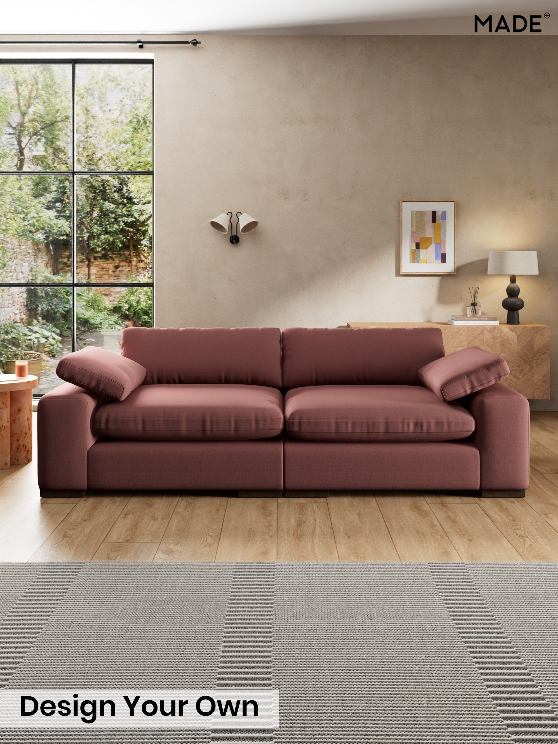 Natural Blend/Deep Coral Pink - Melbourne By Made
