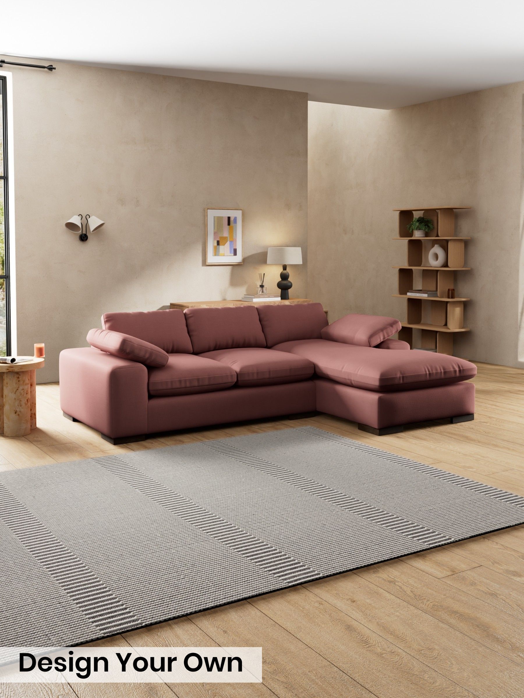 Natural Blend/Deep Coral Pink - Melbourne By Made