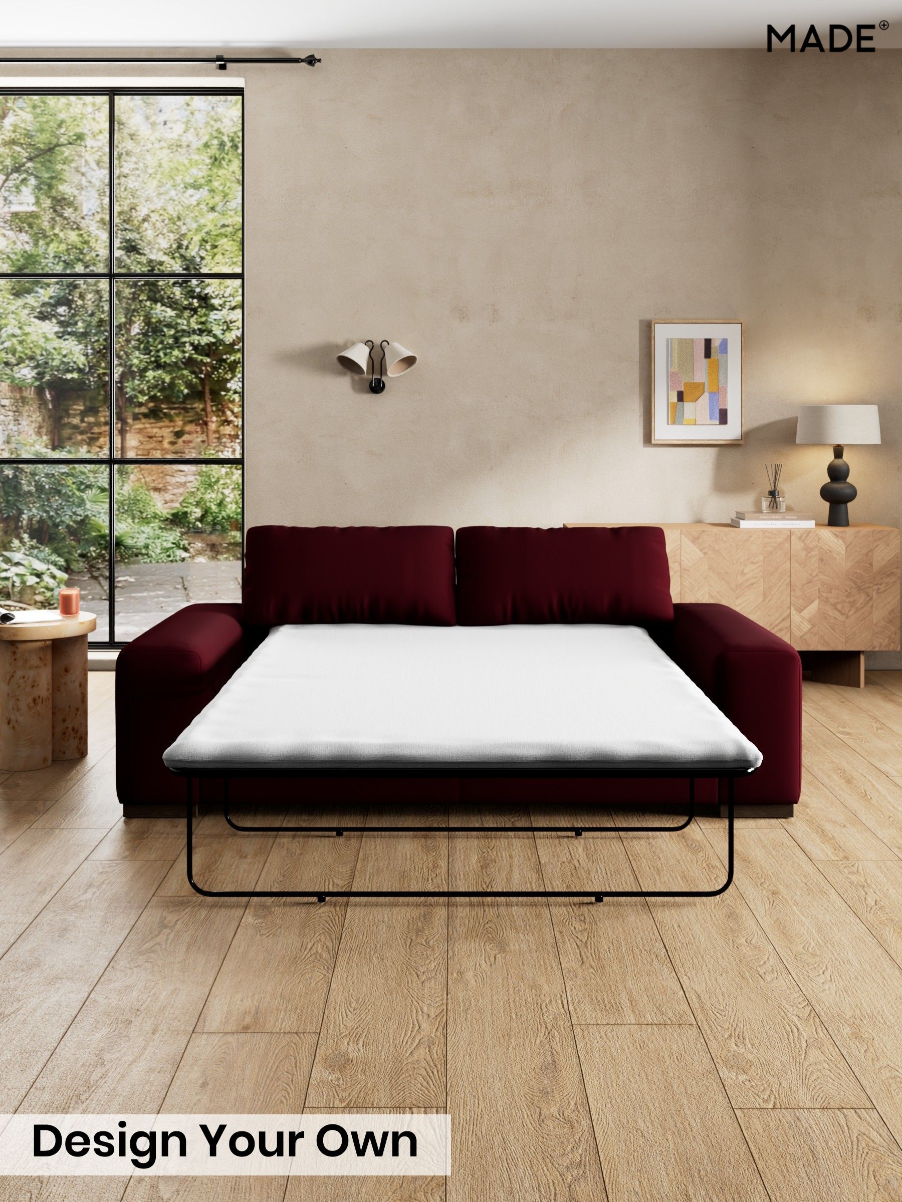 Matt Velvet Easy Clean/Deep Burgundy Red - Melbourne By Made