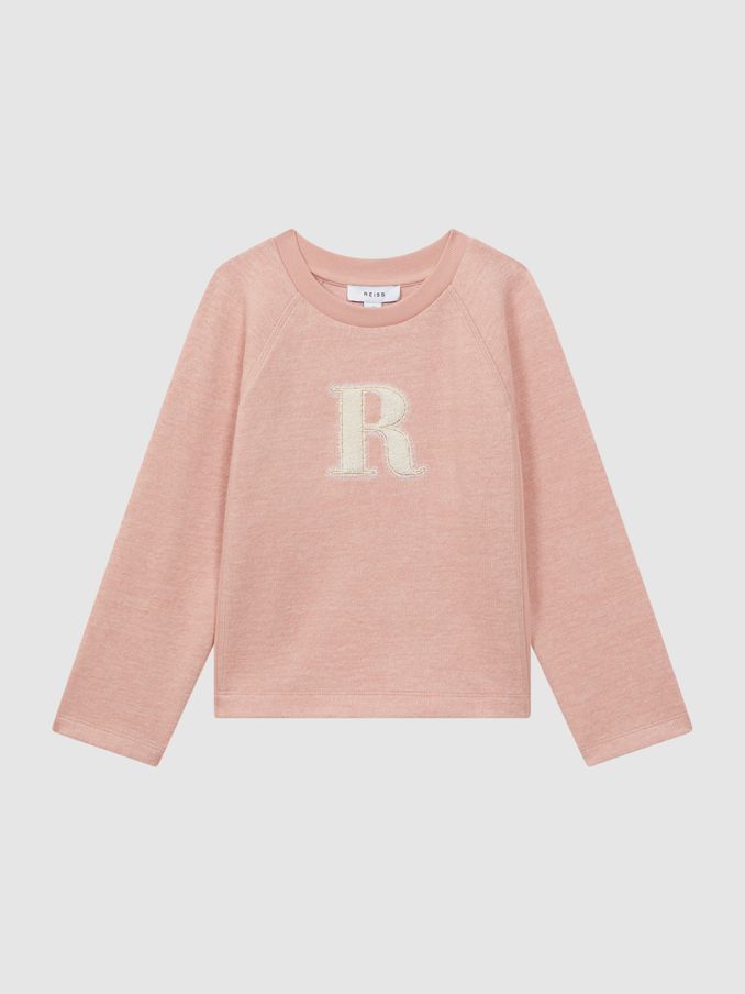 9-13 yrs Cotton Blend Crew Neck Top in Apricot (N02791) | £20