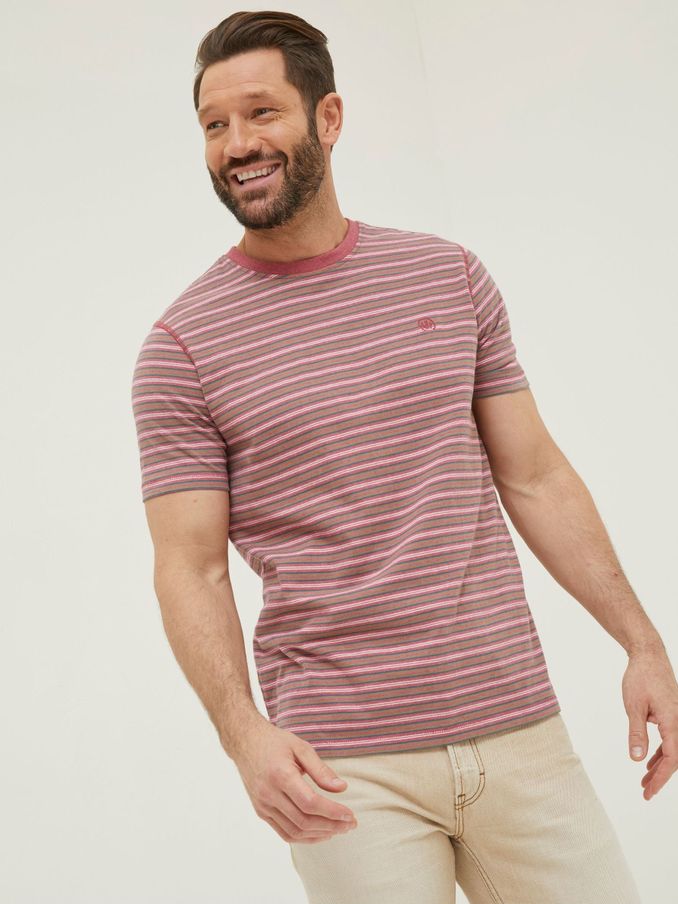 Pink Haywood Stripe T-Shirt (N05633) | £15