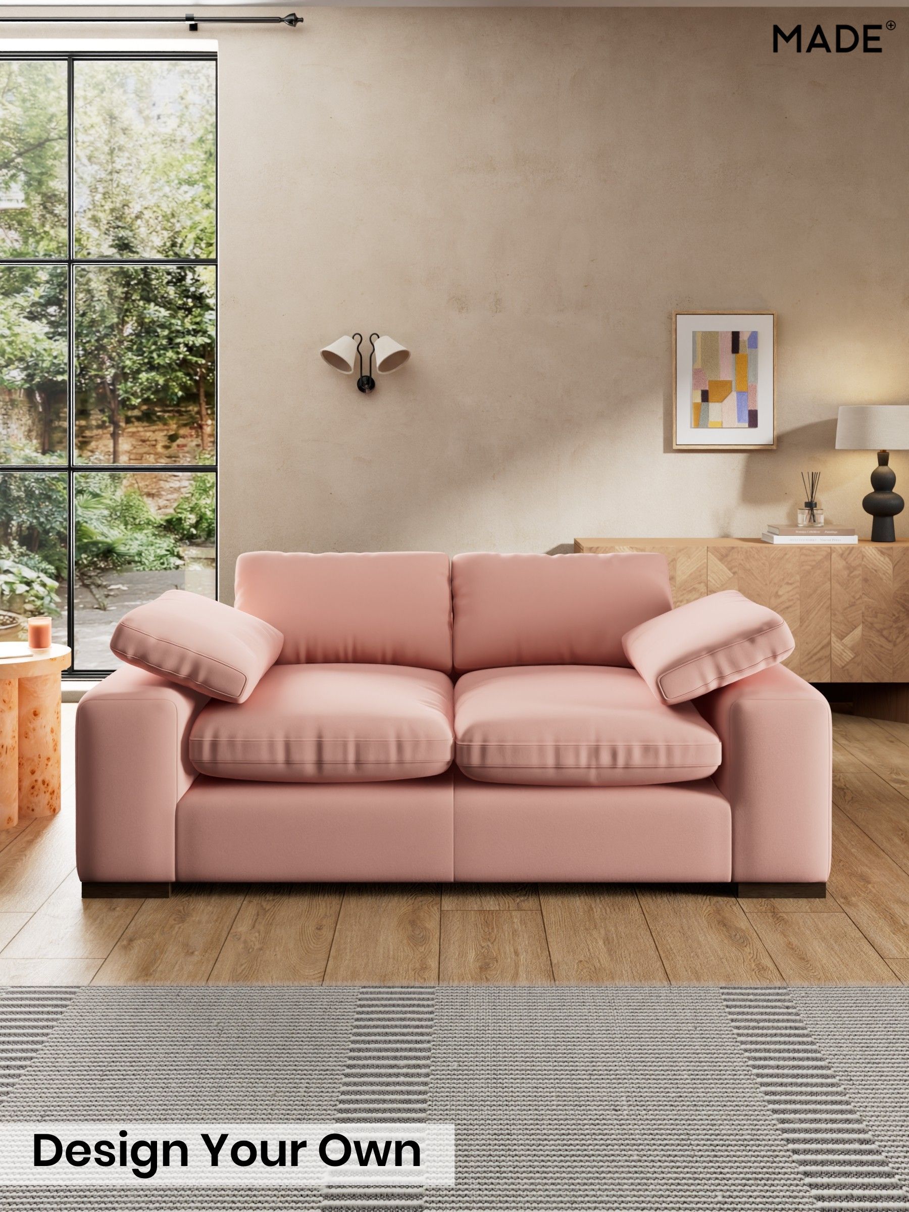 Matt Velvet Easy Clean/Blush Pink - Melbourne By Made