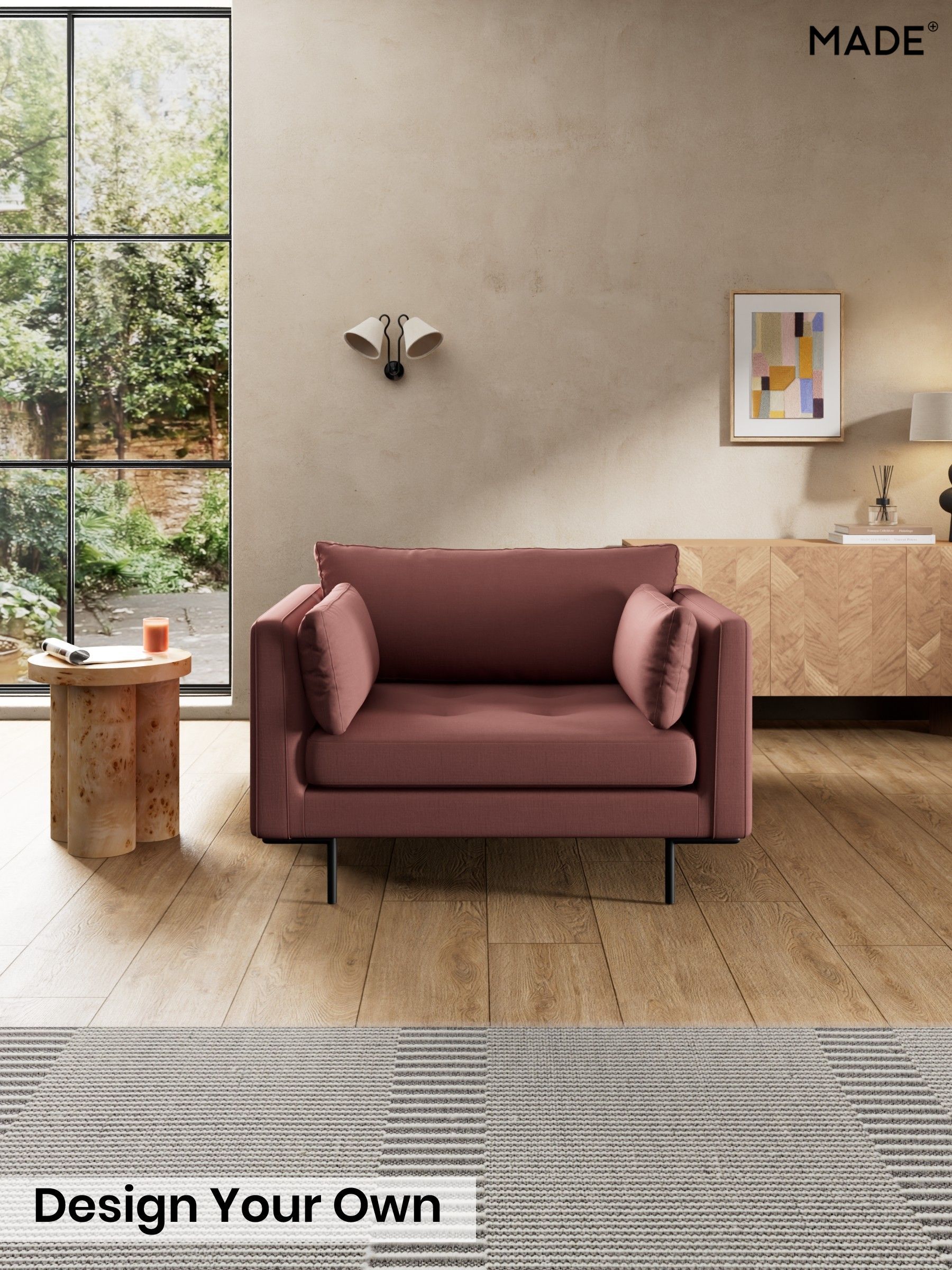 Natural Blend/Deep Coral Pink - Harlow By Made