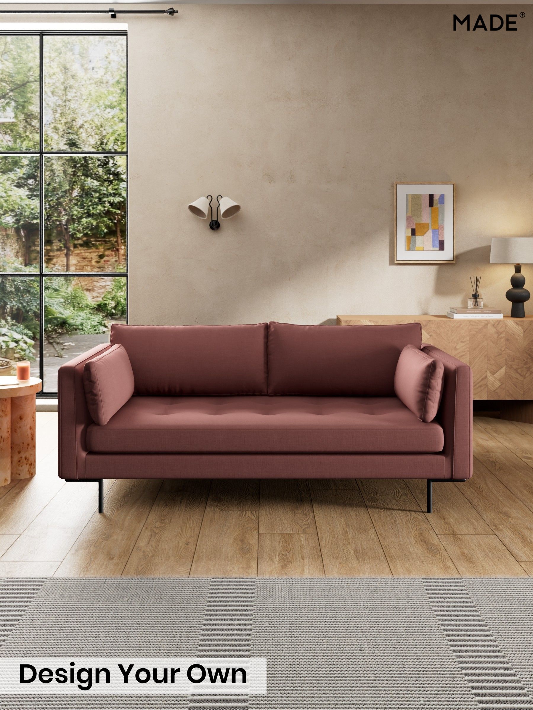 Natural Blend/Deep Coral Pink - Harlow By Made
