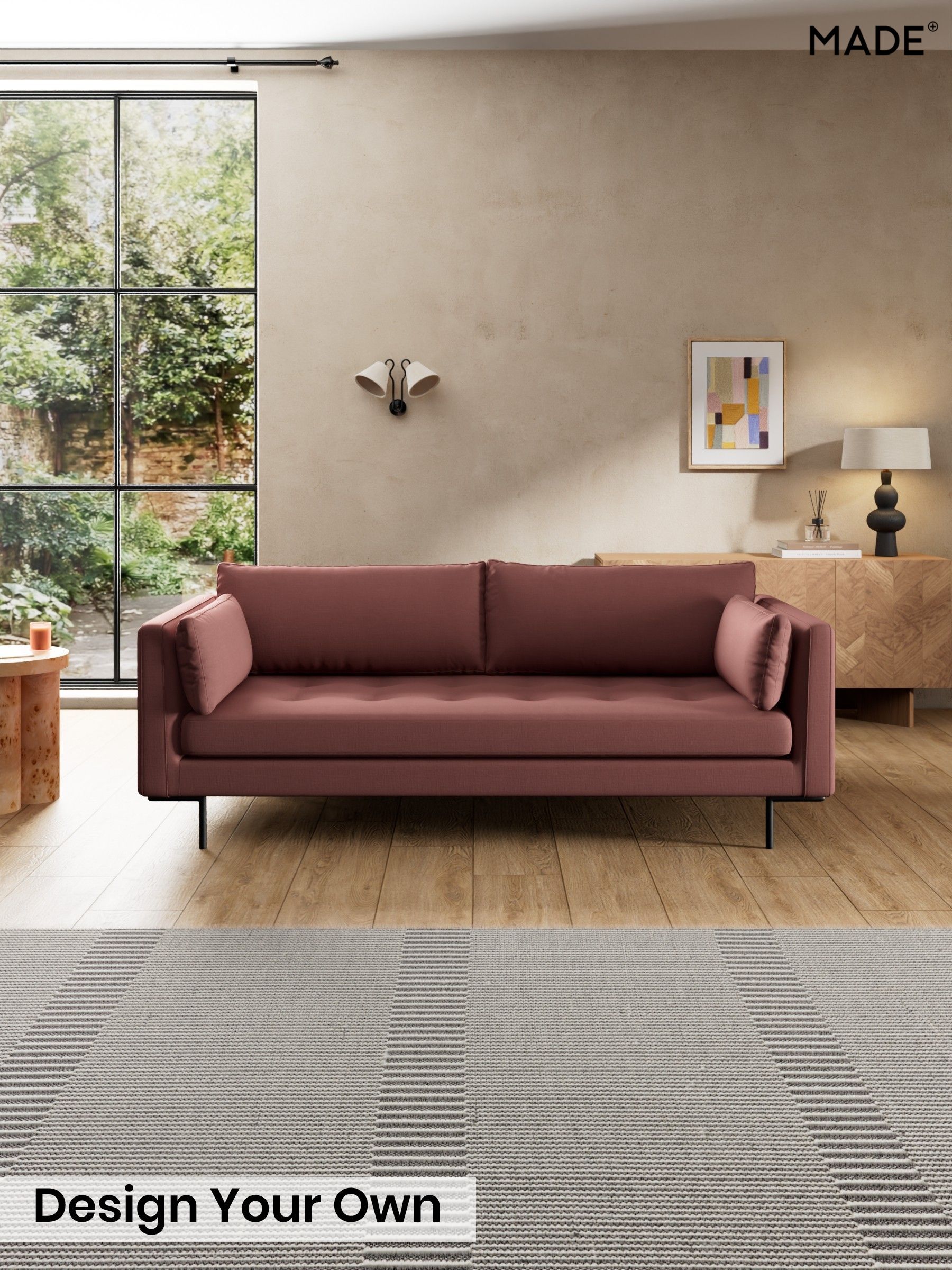 Natural Blend/Deep Coral Pink - Harlow By Made