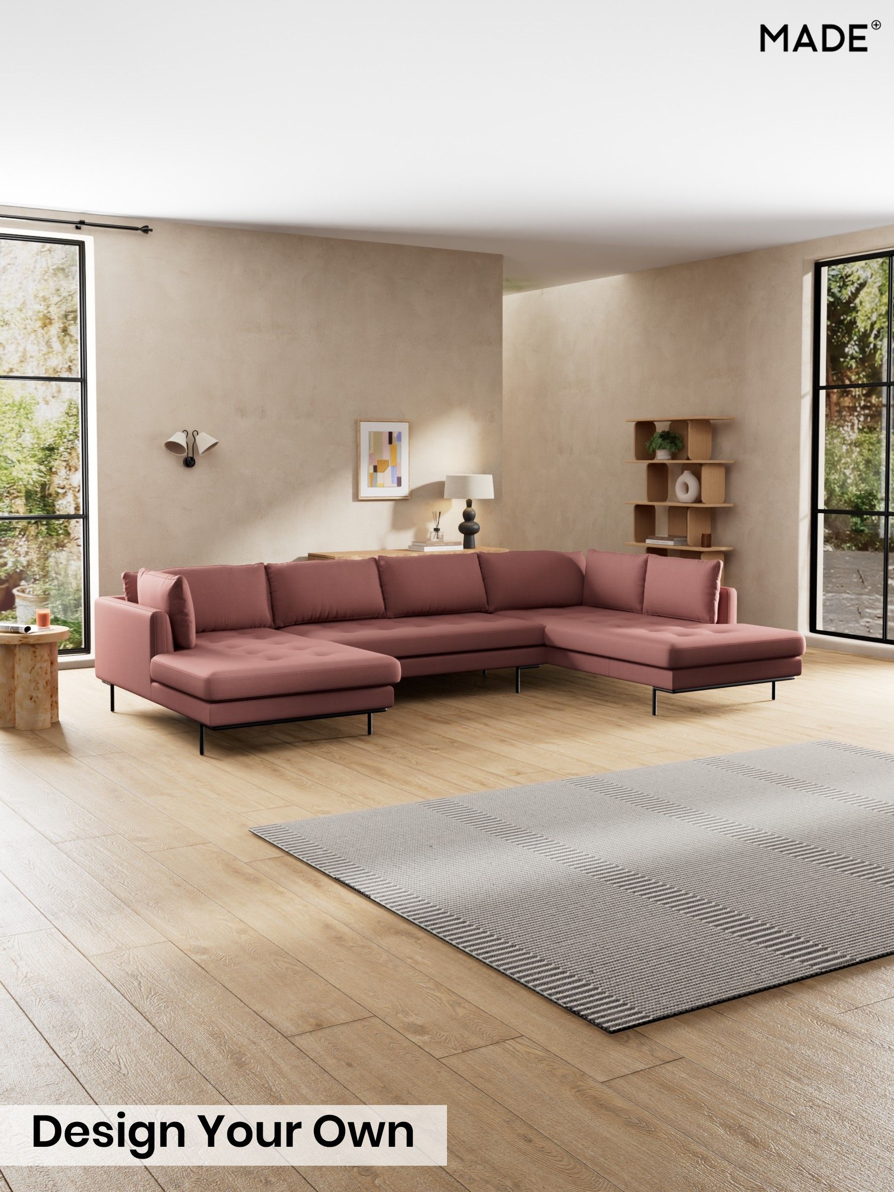 Natural Blend/Deep Coral Pink - Harlow By Made