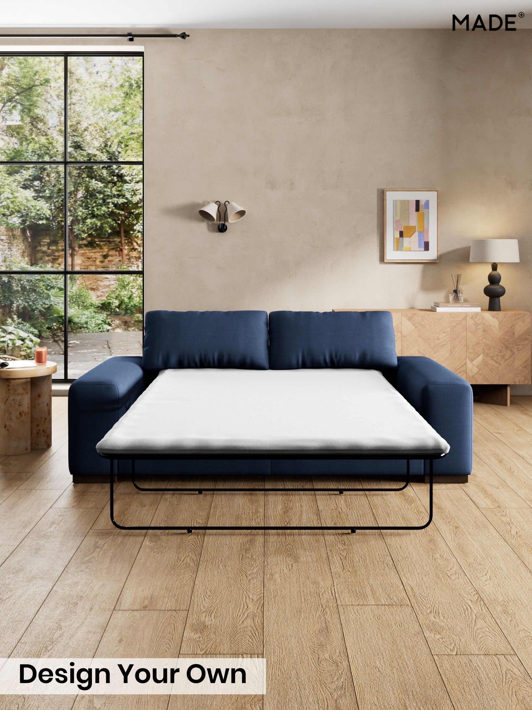 Natural Blend/Navy Blue - Melbourne By Made