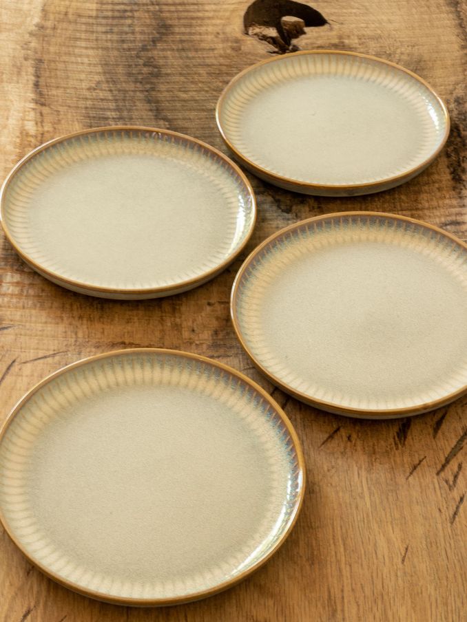 Dutch Rose Grey Dutch Rose Sapphire 18.5cm Side Plates Set of 4 (N11160) | £44