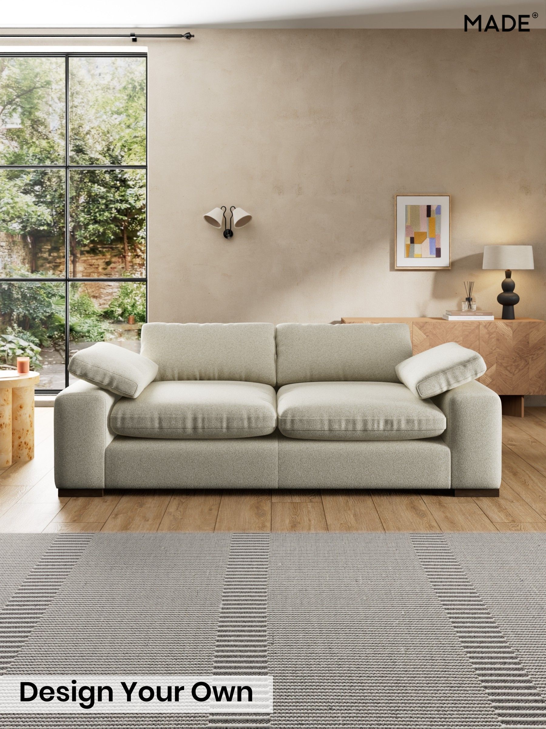 Soft Touch Boucle/Natural Linen - Melbourne By Made