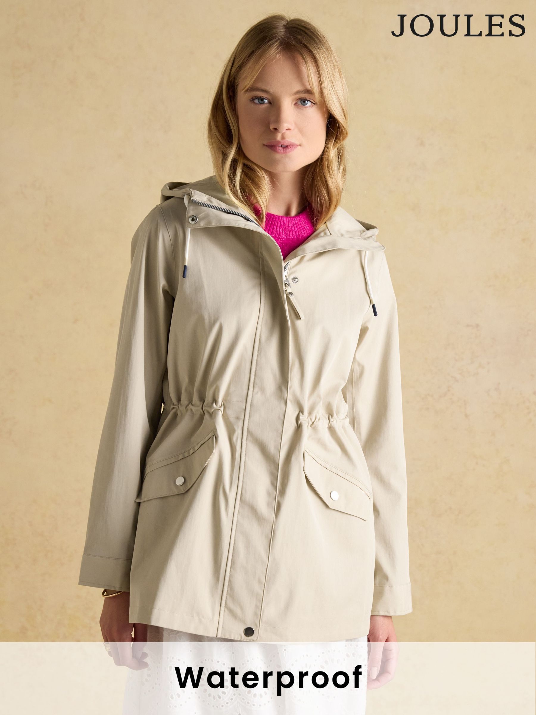 Portwell Beige Waterproof Raincoat With Hood (N17262) | £89