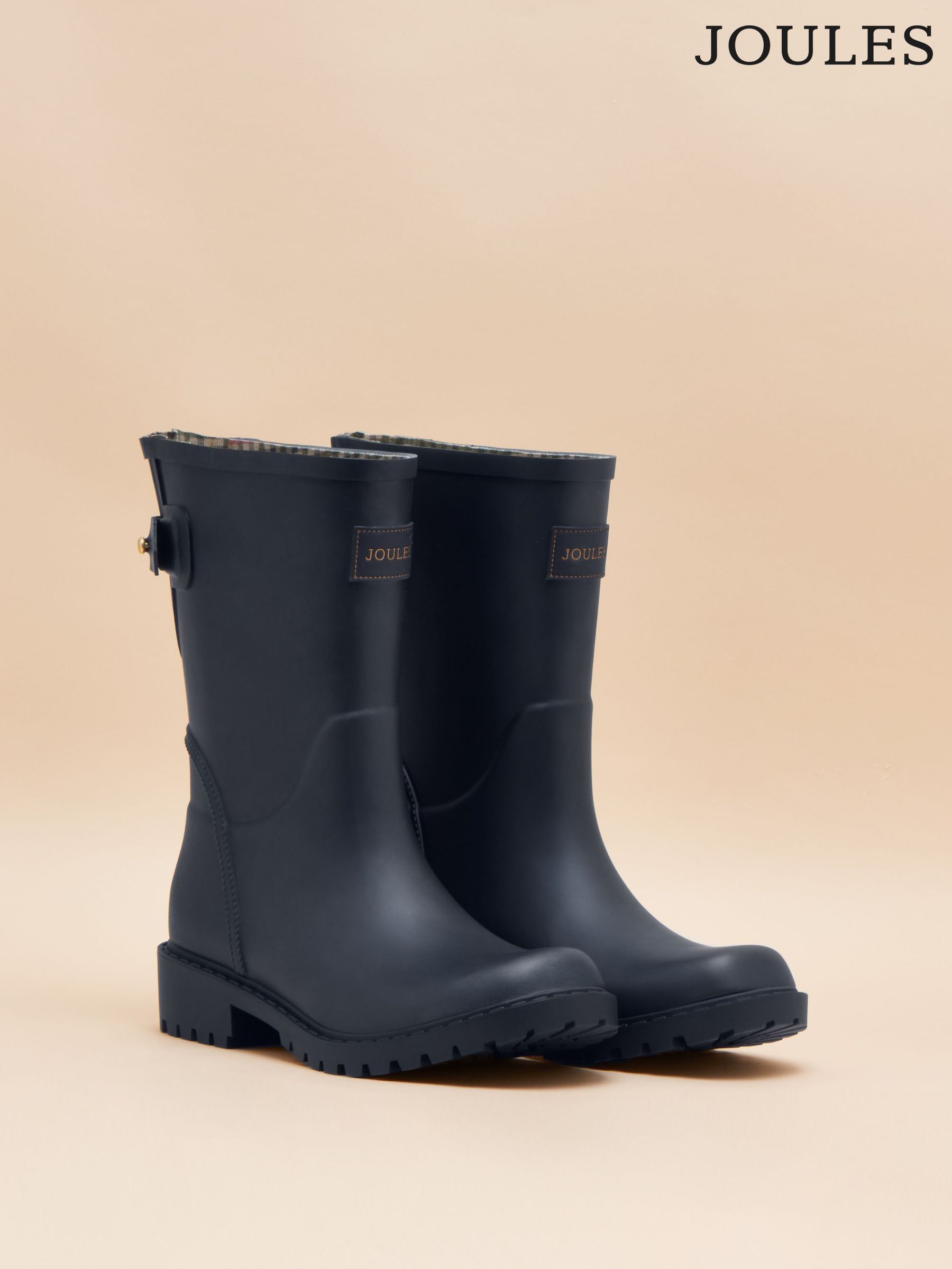 Wistow Navy Blue Adjustable Mid Calf Wellies (N21102) | £60