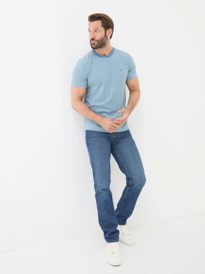 Blue Straight Fit Recycled Jeans (N21706) | £35