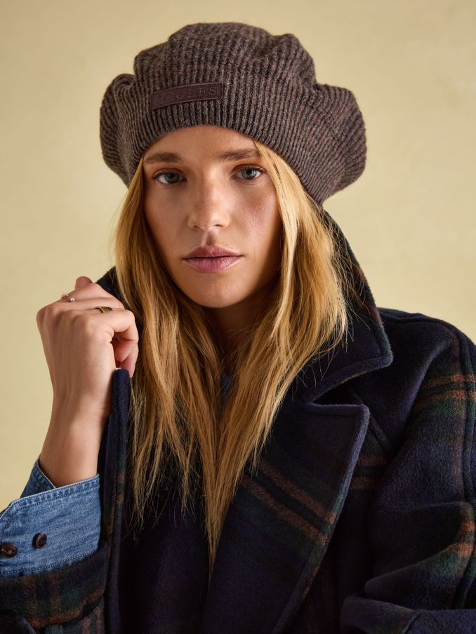 Joelle Brown Knitted Beret (N21899) | £13