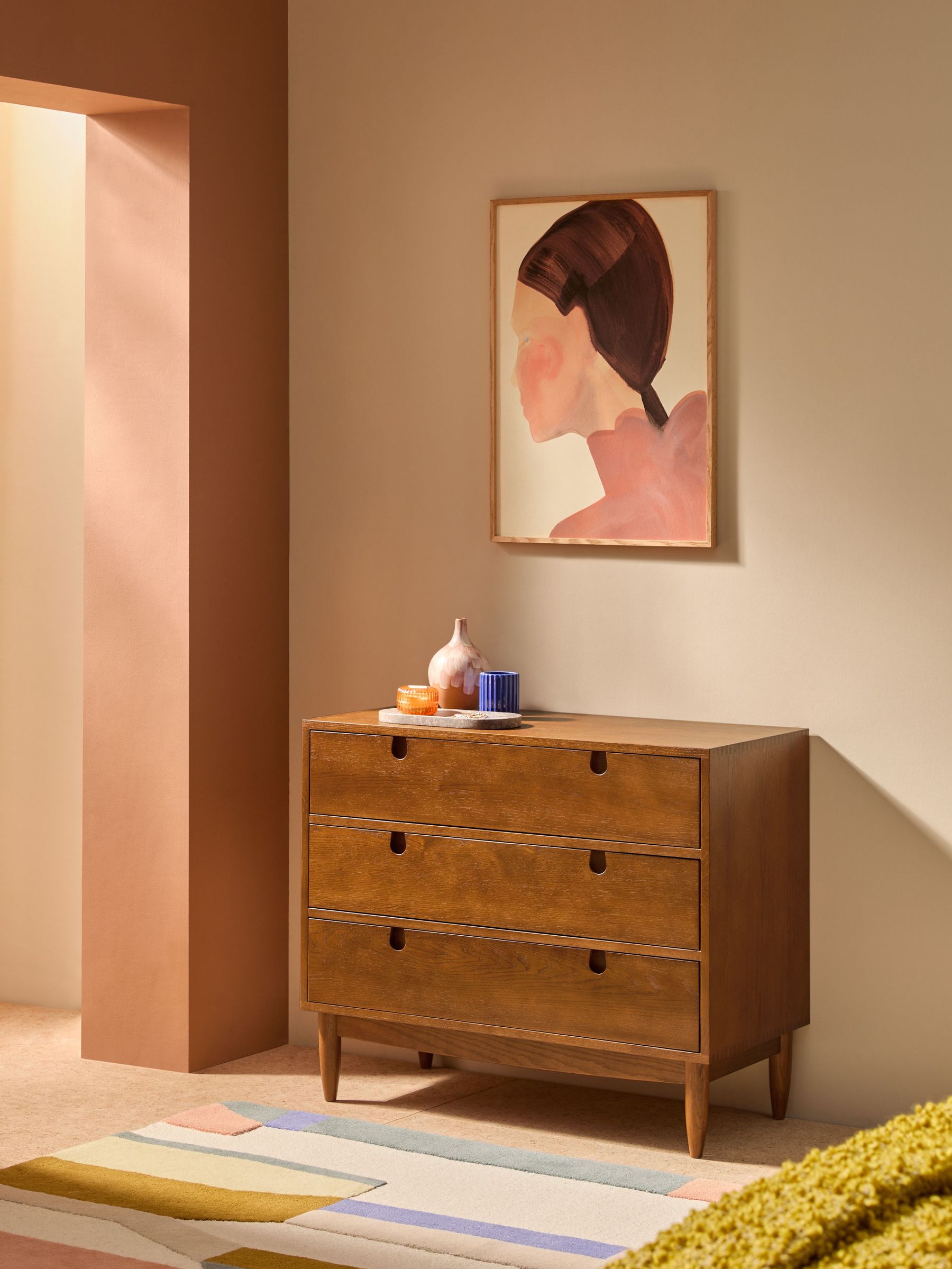 Penn 3 Drawer Chest of Drawers in Dark Oak (N23440) | £799