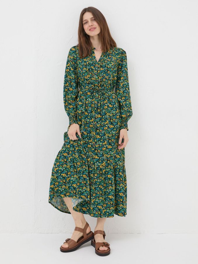 Green Spring Floral Maxi Dress (N24228) | £44