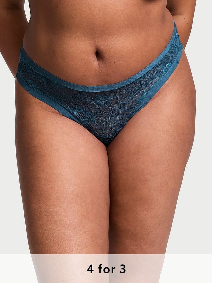 Midnight Sea Blue Thong Knickers (N25095) | £9