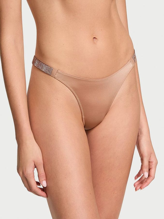 Praline Nude Smooth Thong Shine Strap Knickers (N25132) | £10