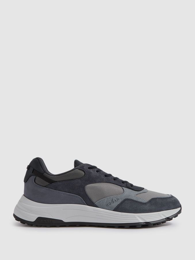 Hogan Suede Woven Trainers in Blue Multi (N25283) | £180