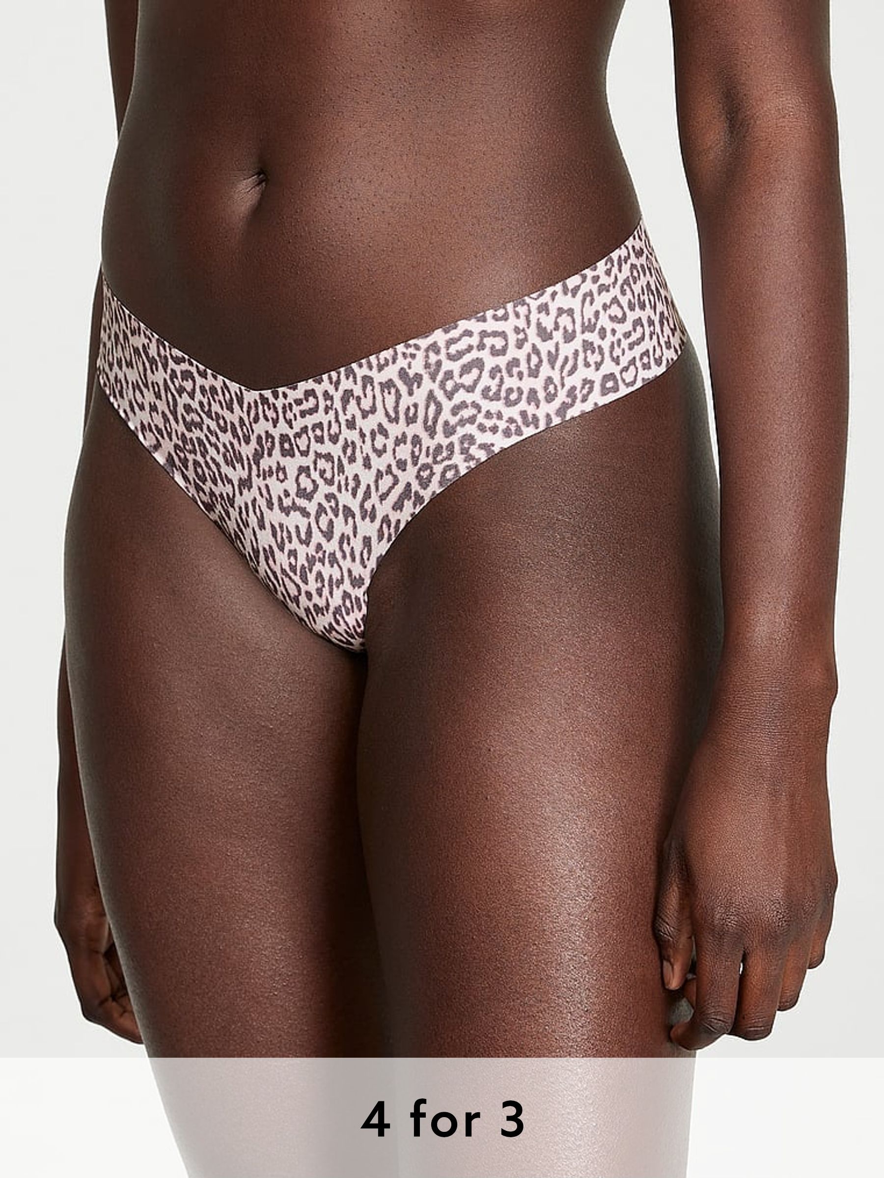 Leopard Pink Thong Knickers (N26034) | £9