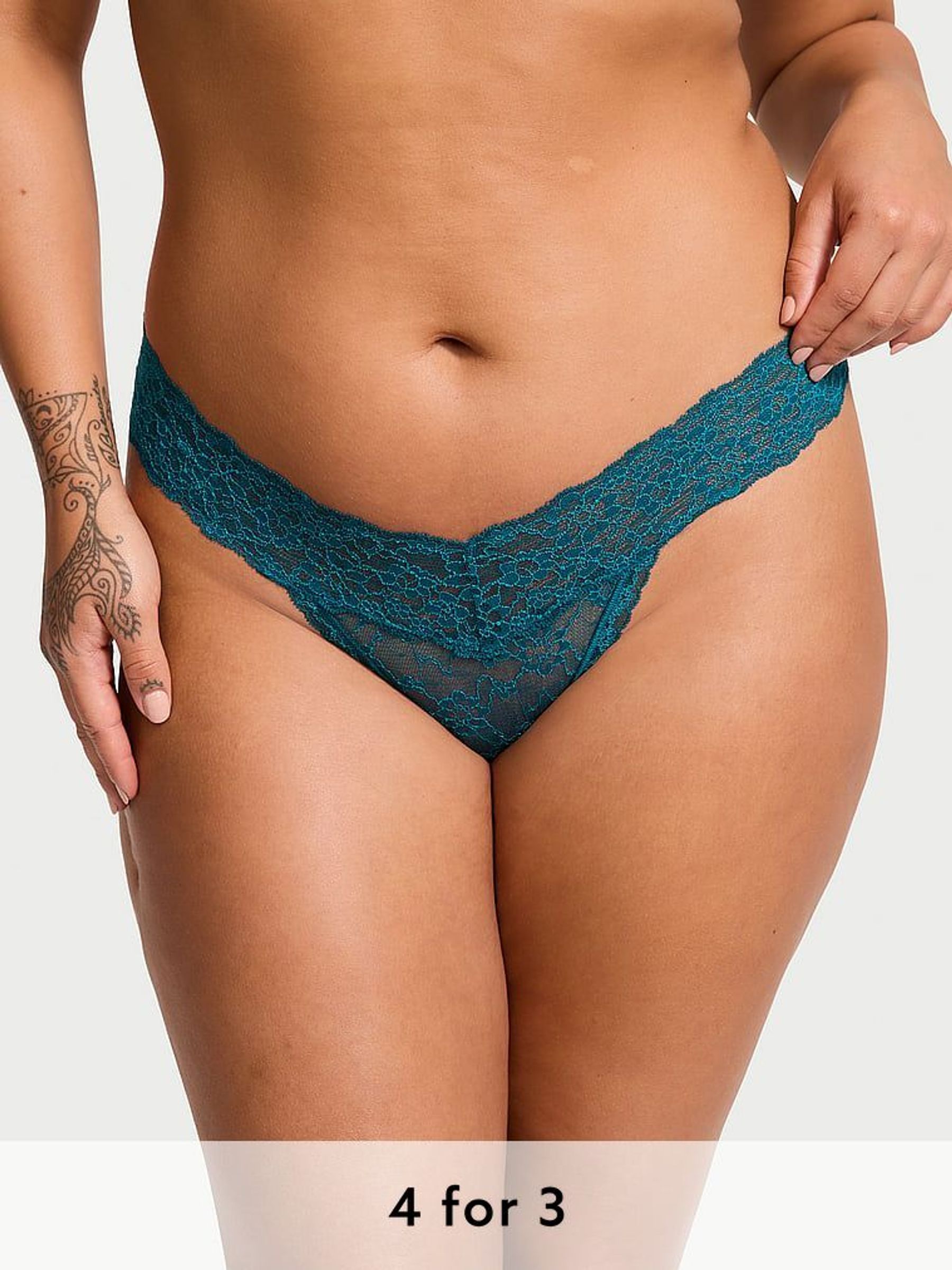 Dark And Stormy Blue Thong Knickers (N26042) | £9