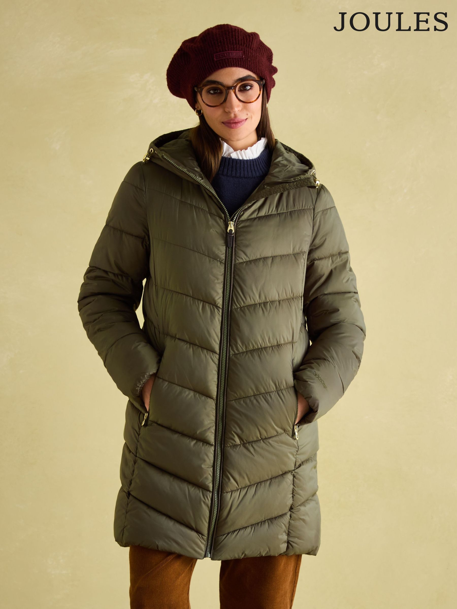 Moorsdale Green Mid Length Showerproof Padded Coat (N29066) | £62