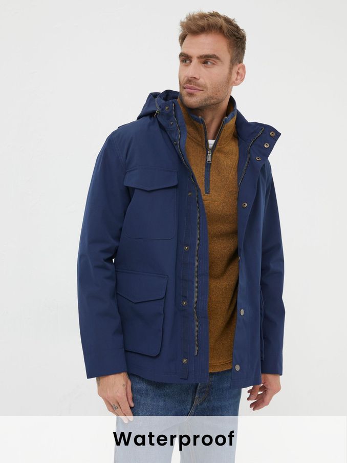 Blue Truro Waterproof Jacket (N31581) | £70