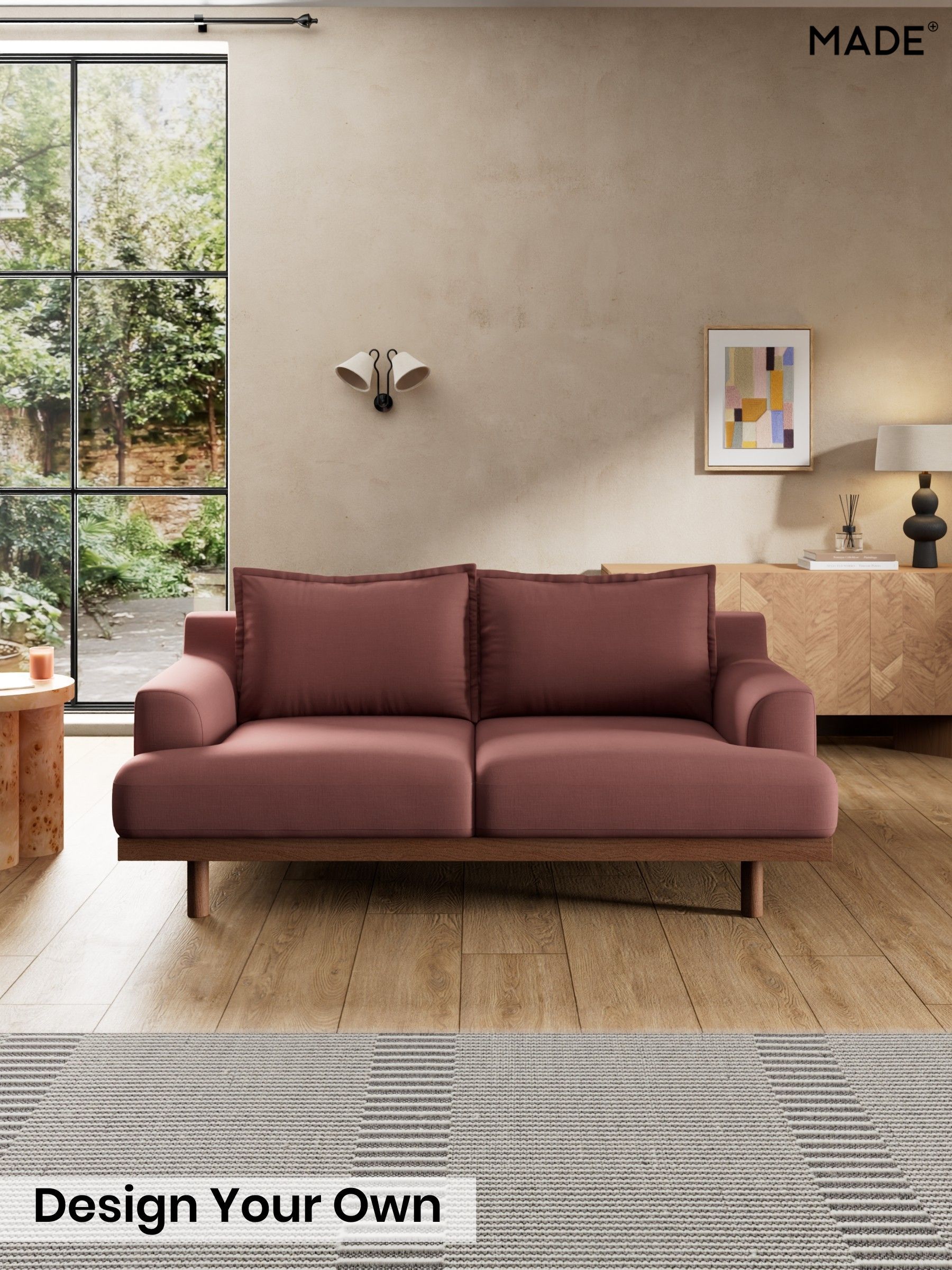 Natural Blend/Deep Coral Pink - Turin By Made