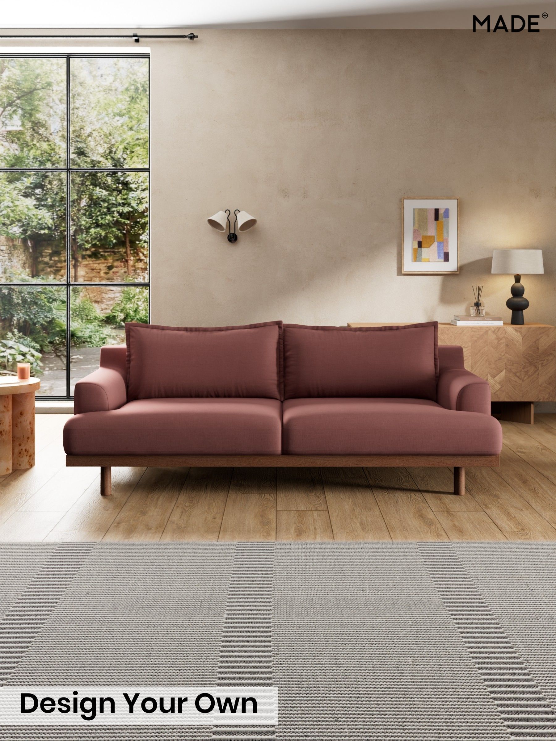 Natural Blend/Deep Coral Pink - Turin By Made