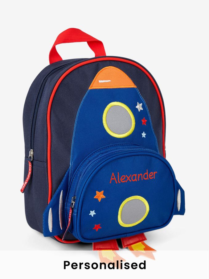 Personalised Space Rocket Backpack (N32483) | £28