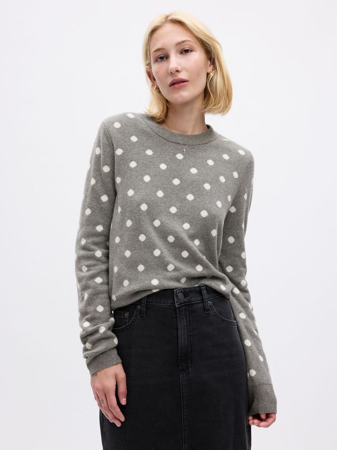 Grey CashSoft Cotton Mix Crew Neck Jumper (N33174) | £20