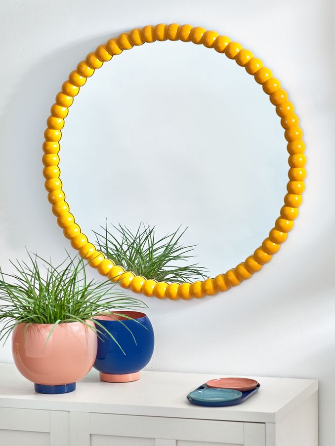 Novogratz Yellow Bobbly Mirror (N33645) | £90